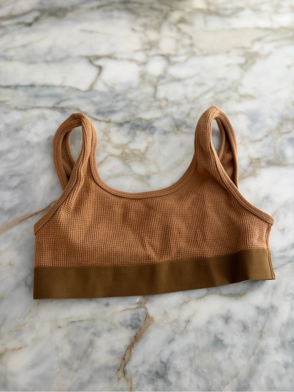 Women's Ribbed cami  in Camel